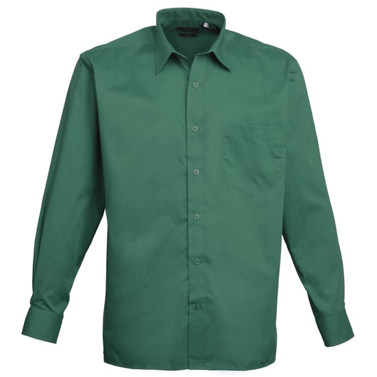 Premier Heren Premier Poplin Formeel Overhemd Met Lange Mouwen (Smaragd) - Image 1