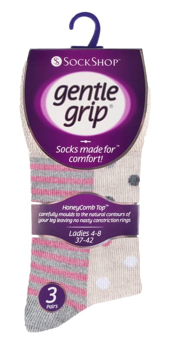6 paar sokken zonder elastiek damessokken met zachte grip - GG92 - Image 2