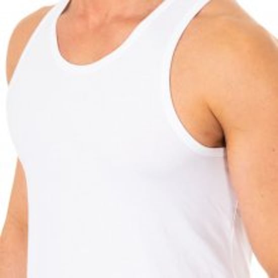 Wide-strap, round-neck T-shirt for men A0DGN. Comfort and perfect fit.