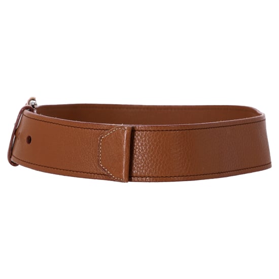 Prada Geribbeld Riem in Bruin Leer - Image 2