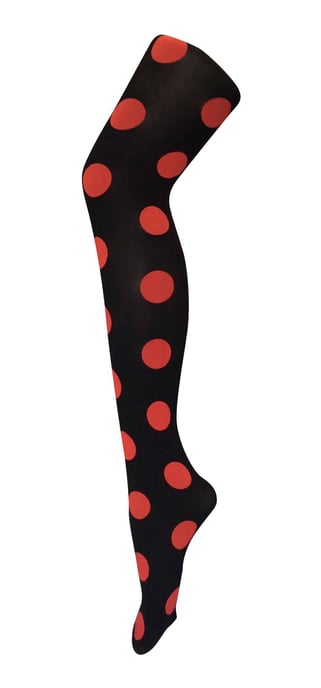 Sock Snob Dames80 denier ondoorzichtig patroon panty's - Grote Plek Rood - Image 1