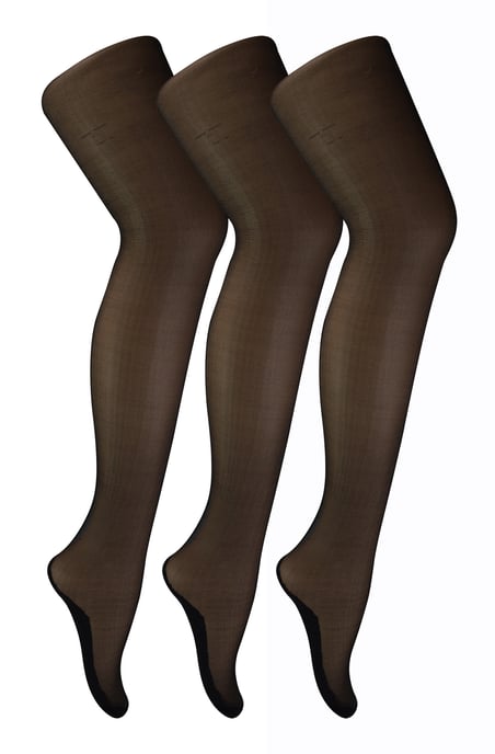 Sock Snob - Womens Seamed Panty's 3 Pack 40 Denier - Zwart / Zwart - Image 1