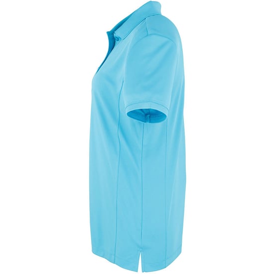 Premier Dames/dames Coolchecker korte mouw Pique Polo T-Shirt (Turquoise) - Image 3