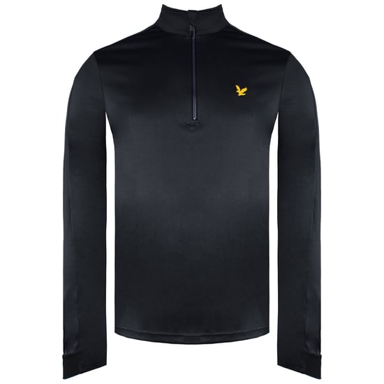 Lyle & Scott Long Sleeve 1/4 Zip Up Black Ventech Golf Mens Midlayer ML1240G Z366 - Image 1