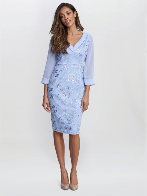 Daisy Crepe Dress With Embroidery