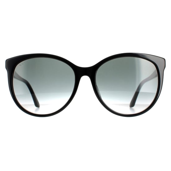 Gucci Round Womens Shiny Black Grey Gradient GG0729SA