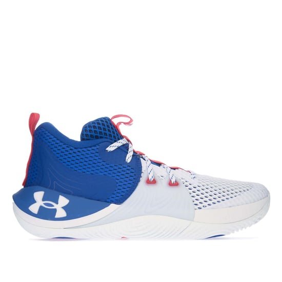 Men's Under Armour UA Embiid One Basketball Shoes in White royal