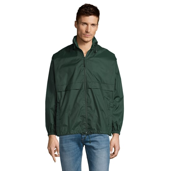 SOLS Unisex Surf Windbreaker Lichtgewicht Jasje (Bosgroen) - Image 4