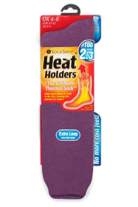 Heat Holders Dames Extra Lange Thermosokken 4-8 - Paars - Image 2