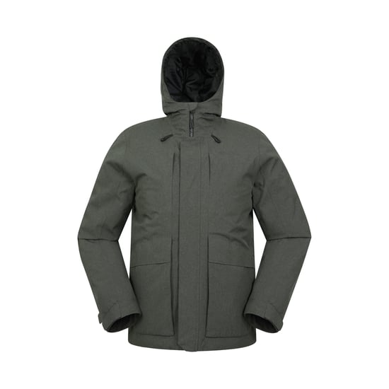 Mountain Warehouse Waterdichte gewatteerde heren Tempest Jacket (Kaki Groen) - Image 1