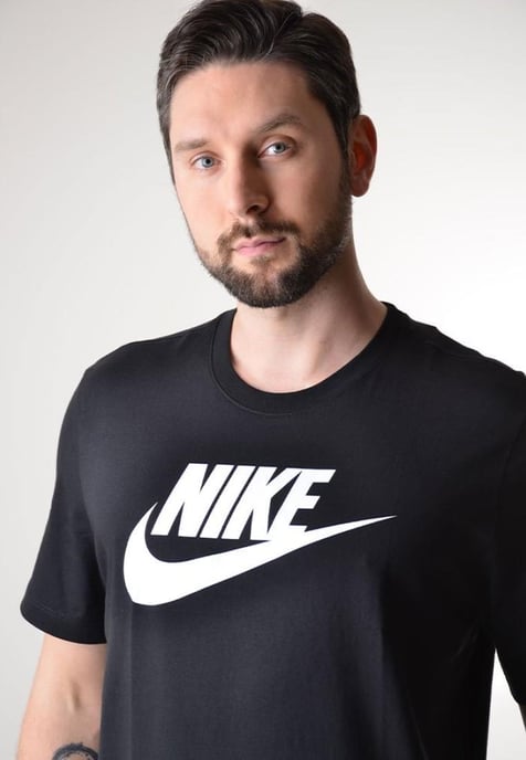 Nike Swoosh Futura Heren T-shirt in zwart - Image 3