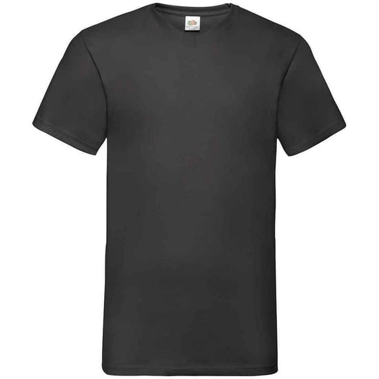 Fruit of the Loom Heren Valueweight V Neck T-shirt (Zwart) - Image 1