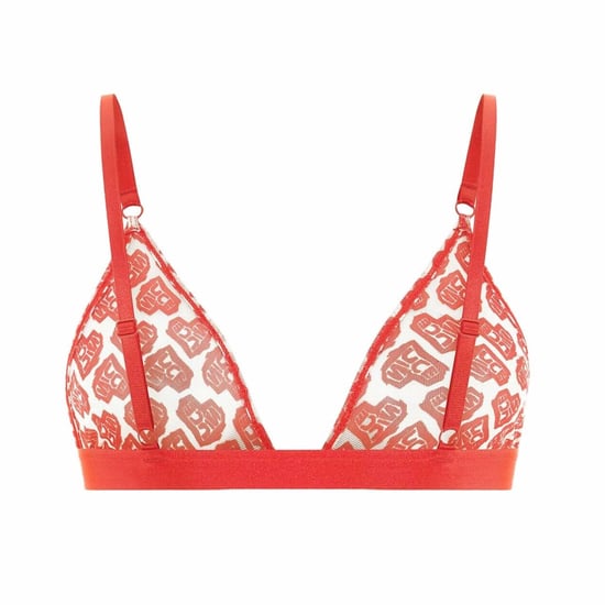 Nicce Adjustable White/Red AOP Heart Womens Triangle Bralette 211 2 15 09 0469