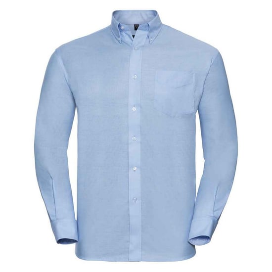 Russell Collection Heren Oxford Easy-Care Formeel Overhemd Met Lange Mouwen (Oxford Blauw) - Image 1
