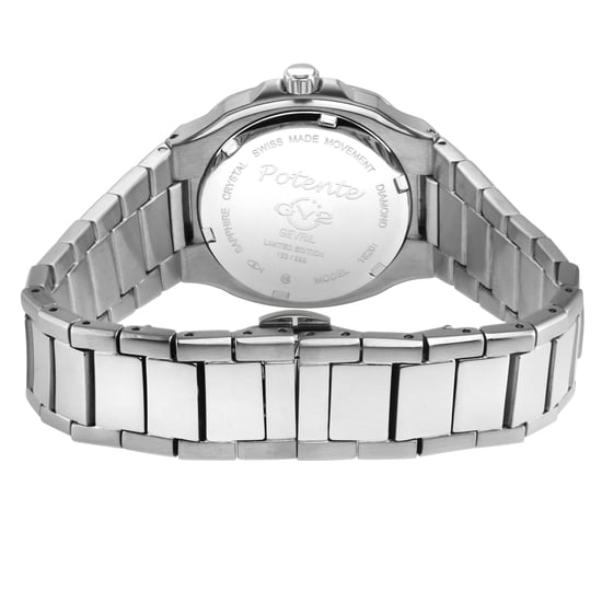 GV2 Potente Lady White MOP dial, 316L Stainless Steel Diamond Swiss Quartz Watch