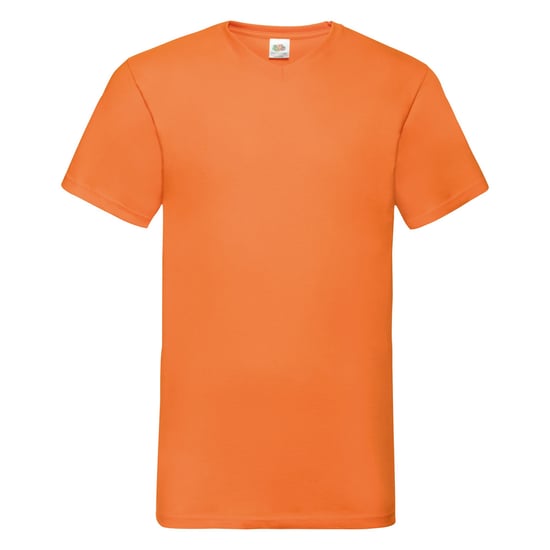 Fruit Of The Loom Heren Valuegewicht V-hals, T-shirt met korte mouwen. (Oranje) - Image 1