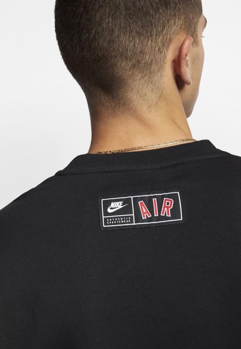 Nike Air Fleece Crew Sweatshirt in Black - Image 5