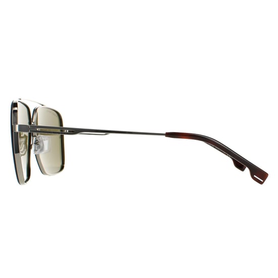 Hugo Boss Round Mens Ruthenium Havana Kaki Blue Mirror BOSS 1325/S