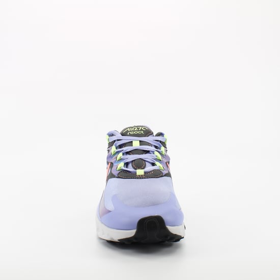 Nike Air Max 270 React Purple Textile Womens Lace Up Trainers CU4818 001