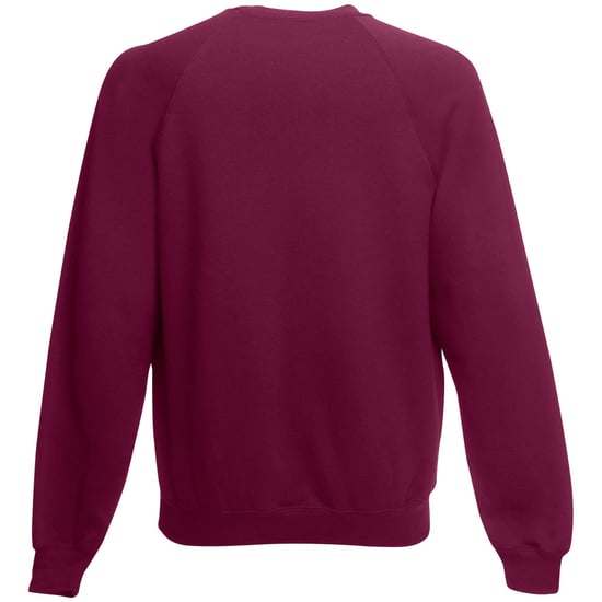 Fruit Of The Loom Childrens Unisex Raglan Sleeve Sweatshirt (Burgundy)