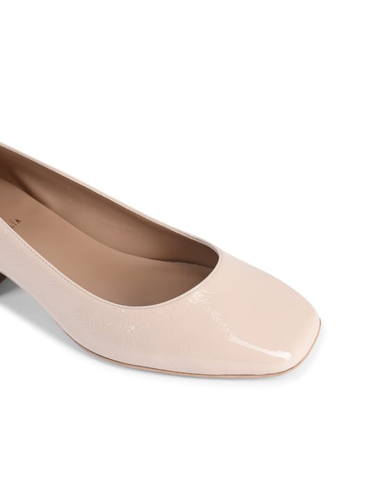 19V69 Italia Womens Heeled Ballerina Sofia Naplack Nude