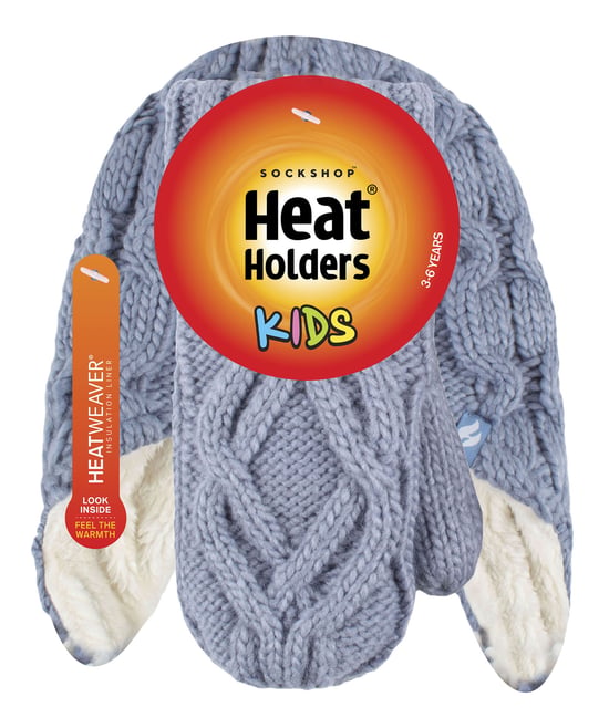 Heat Holders Meisjes Majestueuze Trapper Hat Mitts Set - Stoffig Blauw - Image 2