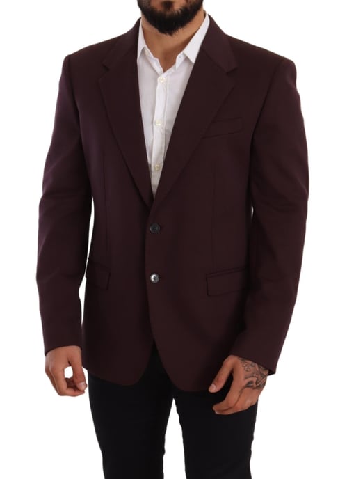 Dolce & Gabbana Mannen Paars Katoenen Slim Blazer Jasje - Image 5