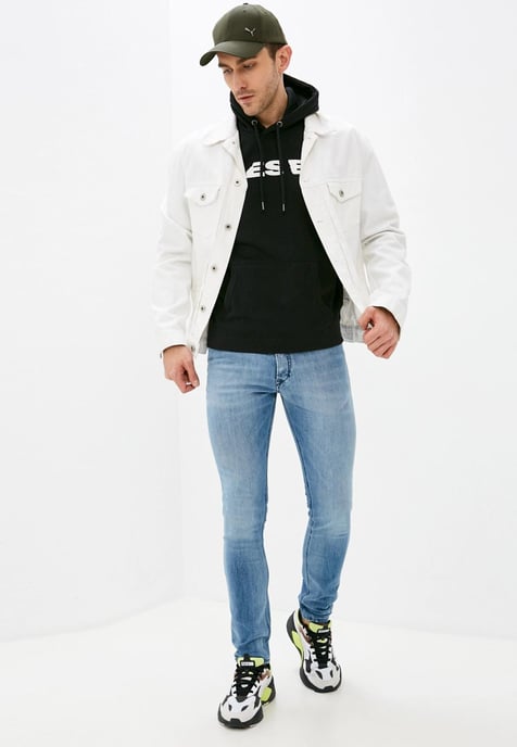 Diesel S Agnes BRO Heren Sweat Hoodie in Zwart - Image 4