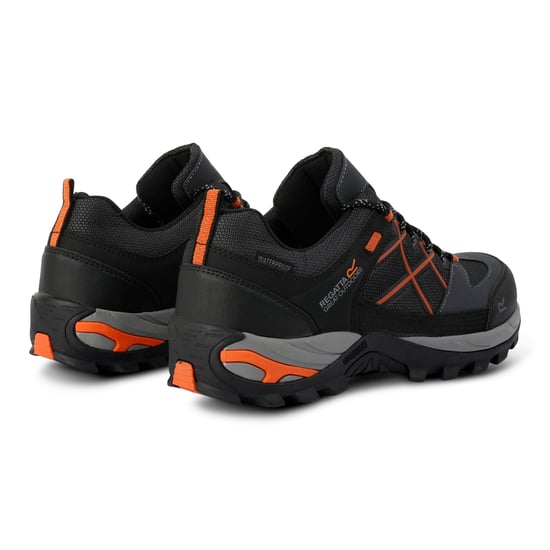 Regatta Mens Samaris III Low Walking Shoes (Granite/Blaze Orange)