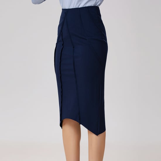 Asymmetrische rok met structurele lijnen - Image 5