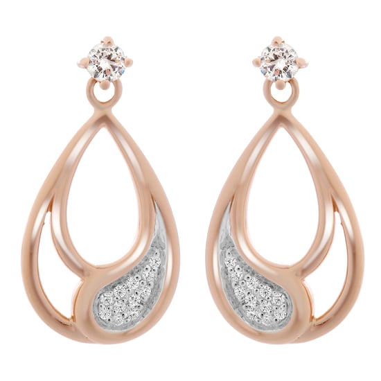 Orphelia 'Minna' Dames 925 Sterling Zilver Oorbellen - Roze ZO-7228 - Image 1