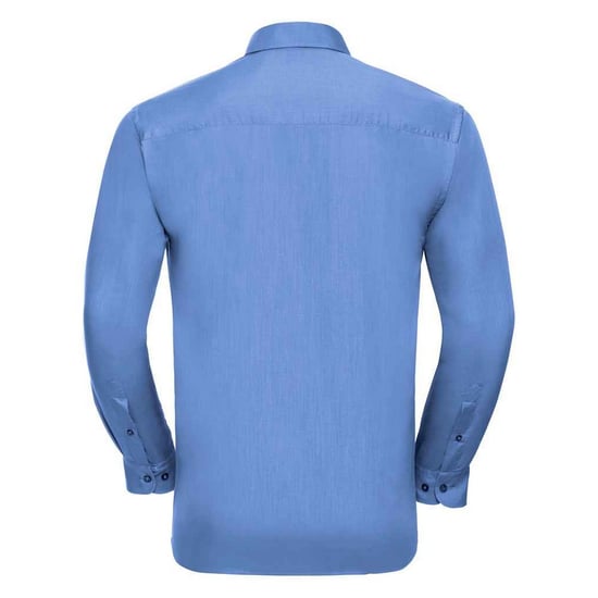 Russell Collection Heren Poplin Easy-Care Formeel Overhemd (Bedrijfsblauw) - Image 2
