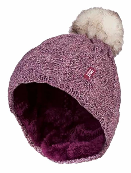 Heat Holders - Thermische pomponhoed voor dames - Roos - Image 1