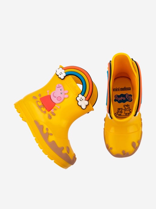 Mini Melissa Girls Peppa Pig Wellies in Yellow - Image 4