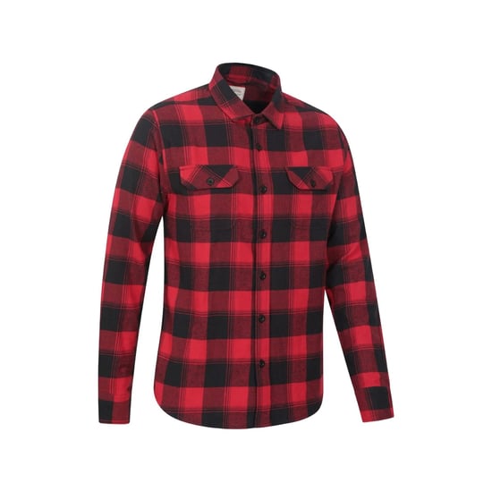 Mountain Warehouse Mens Trace Flannel Long-Sleeved Shirt (Red)