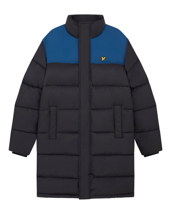 Lyle & Scott lange gewatteerde zwarte pufferjas - Image 5