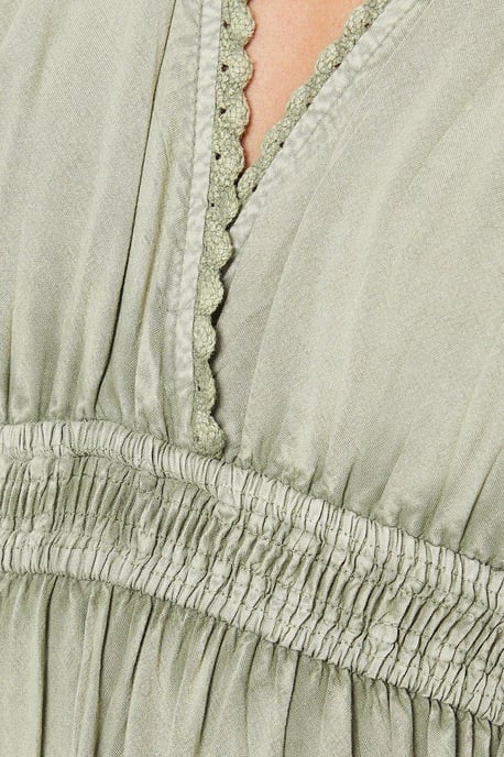 Petite Trim Halter Maxi Beach Dress