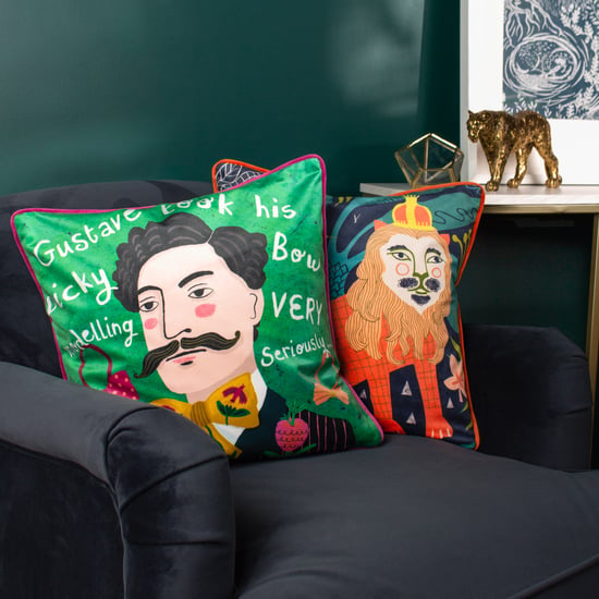 Kate Merritt Gustave Piped Velvet Polyester Kussen met Vulling - Image 4