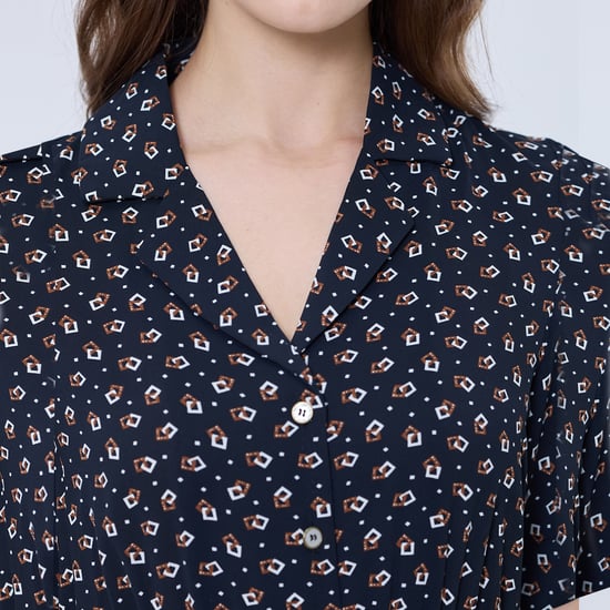 Retro print shirt-jurk - Image 5