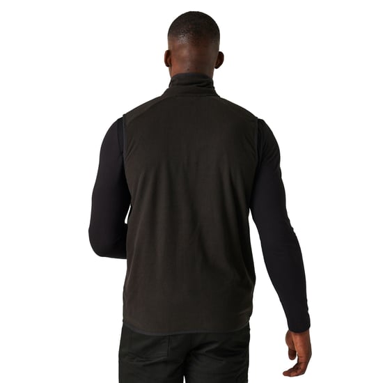 Regatta Mens Navigate Fleece Gilet (Black/Orange Pop)