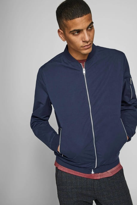 JACK & JONES ESSENTIALS bomberjack JJERUSH  navy blazer - Image 2