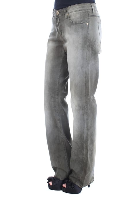 Ermanno Scervino Dames Grijze Katoenmix Losse Fit Boyfriend Jeans - Image 2