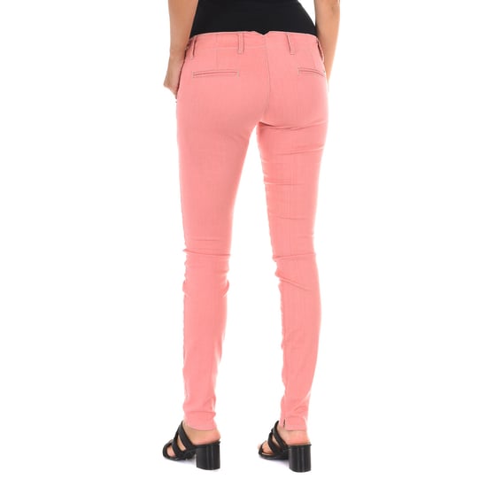 Long stretch fabric pants 70DBF0585-G194 woman