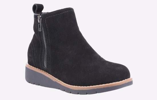 Hush Puppies Libby Suède Dames Zwarte Laarzen - Image 2