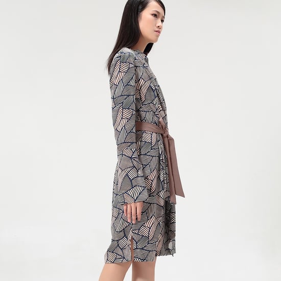 Geometrische vintage print tuniekjurk - Image 3