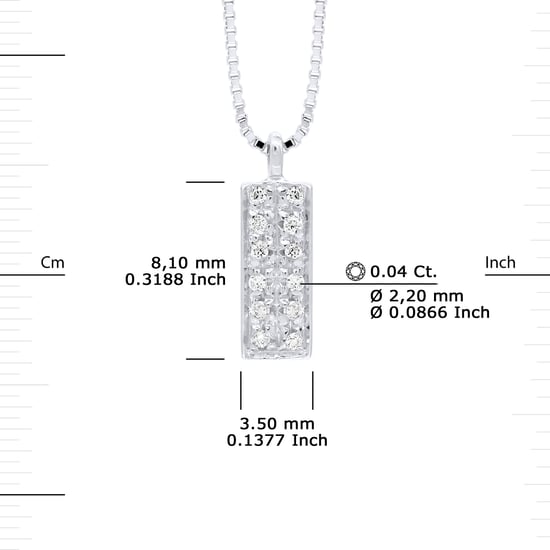 DIADEMA - Necklace with Diamonds - White Gold
