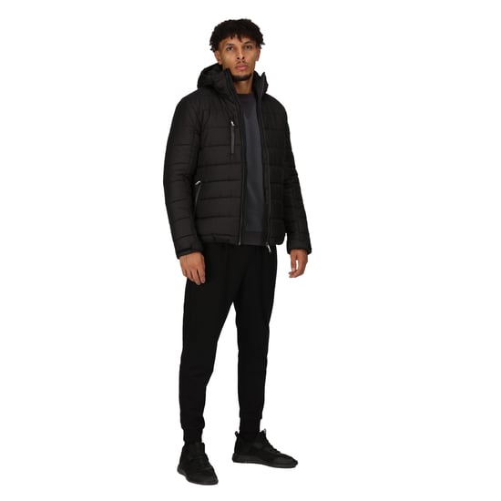 Regatta Mens Navigate Thermal Padded Jacket (Black/Seal Grey)