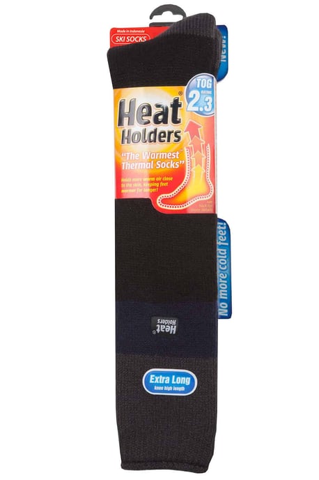Heat Holders - Kniehoge thermo skisokken voor heren - Zwart / Marine - Image 2
