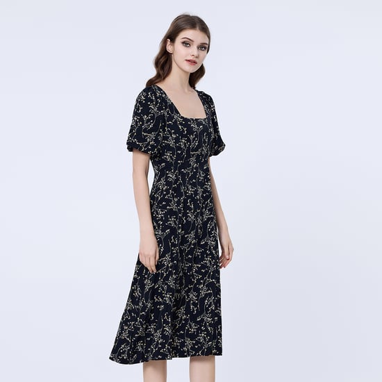 Vierkante halslijn Liberty print jurk - Image 5