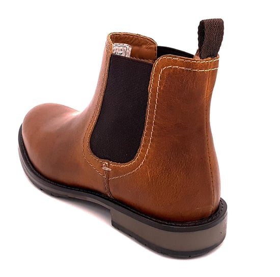 Oaktrak Oakham Leather Brown Boys Chelsea Boots